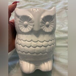 White Ceramic Owl Figurine